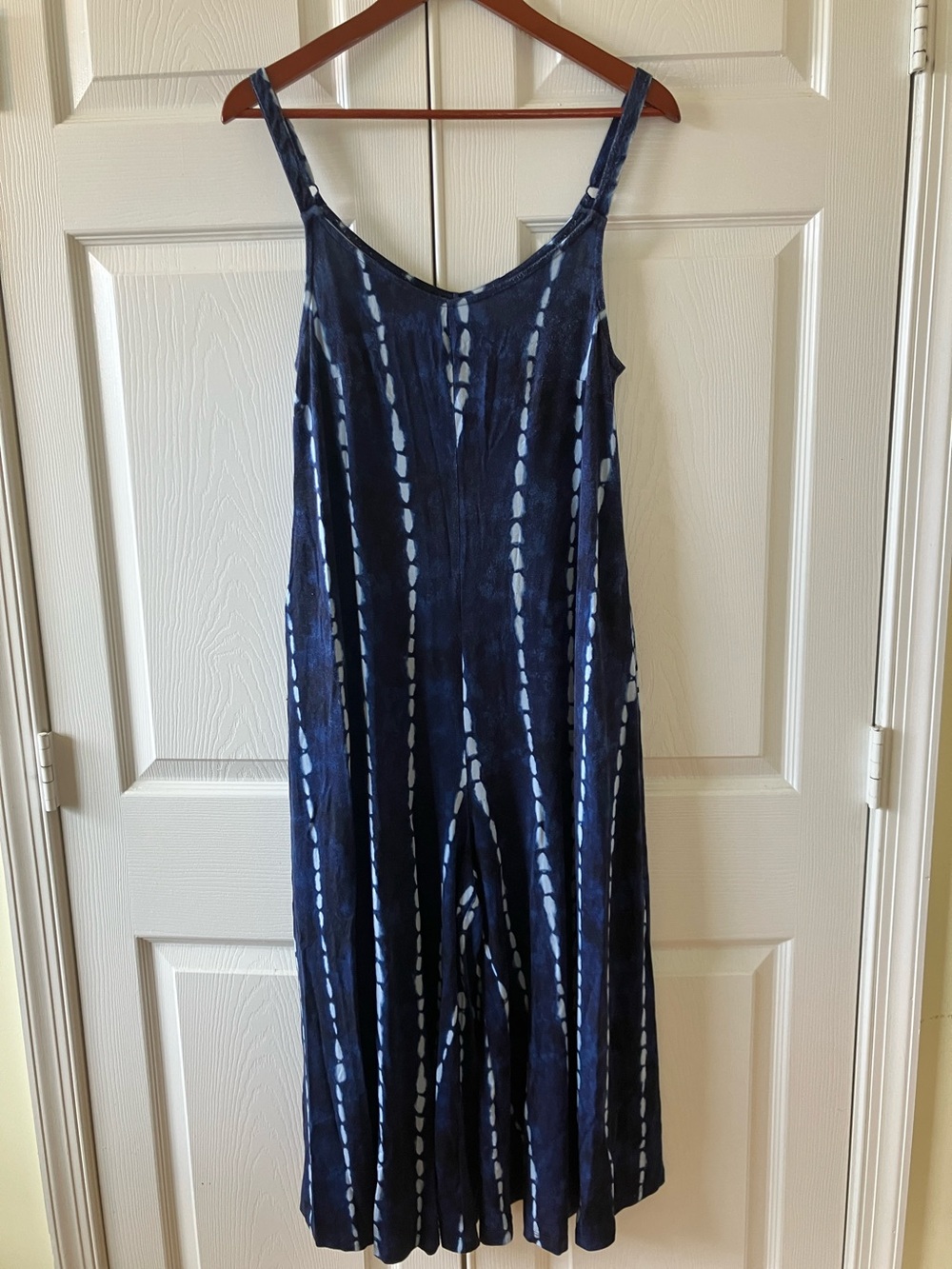 torrid Navy Blue Tie-Dye Wide-Leg Jumpsuit